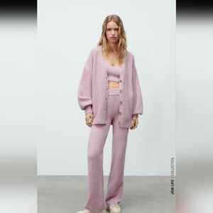 Zara Pink Women's Cardigan Sweater